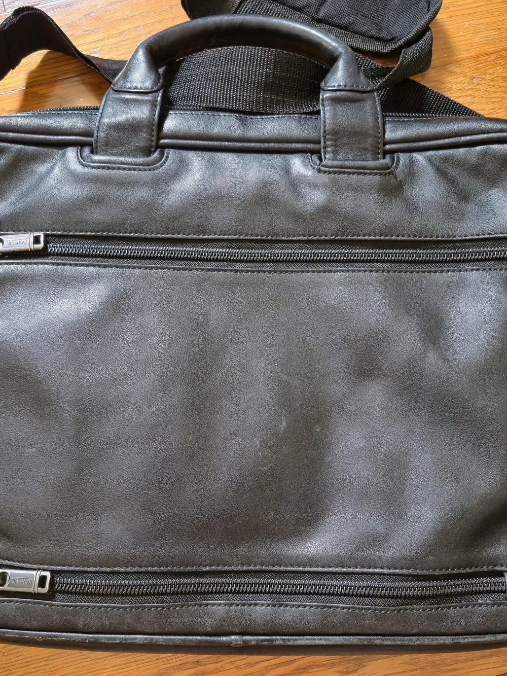 Tumi Black Men's Laptop Briefcase with Shoulder Strap